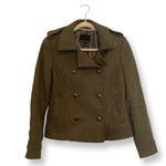 Banana Republic  Womens Coat Sz‎ S Army Green Military Style Jacket Photo 4