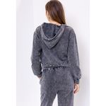 Le lis NWT Black Starlight Acid Wash Rhinestone Hoodie Size S Photo 3