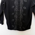 Twenty One Y2K  Beaded Cardigan Size‎ L Black Whimsigoth Witchy Fairy Grunge Goth Photo 2