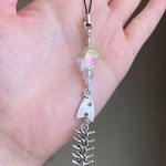 Handmade fish bone phone charm/bag accessory/car decoration🐟🩵 Photo 1