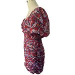 ZARA  Floral print ruched puff sleeves mini dress sweetheart neck ditsy Size XS Photo 4