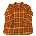 Duluth Trading Plaid Flannel Button Up Tunic Shirt Jacket Pockets size 1X Photo 0