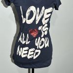Wet Seal  Love is All You Need Shirt Size Medium Photo 2