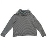 Lauren Ralph Lauren Top Sweater Black White Stripe Loose Cowl Neck XL Photo 12