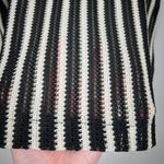 Loft  Top Womens Large Cream‎ Black Stripe Open Knit Boxy Lined Sleeveless L Photo 5