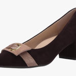 Bettye Muller  Concept Fritzi Suede Block Heel Pumps Brown Size 6 1/2 Photo 0