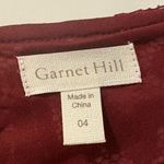 Garnet Hill  Burgundy Bell Sleeve Lace Overlay Cocktail Dress Size 04 Photo 1