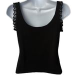 Y2K Roccobarocco Jeans Babydoll Lace Sleeve Jeweled Tank Grunge Rocker XS/S Black Photo 4