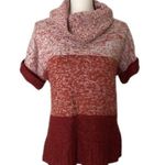 Love Rocks Cowl Neck Knit Sweater Top Size M Red Size M Photo 4