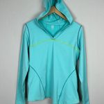 Title Nine Hoodie Pullover Women Medium Blue Regulator Long Sleeve Nylon Stretch Photo 11