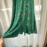 Bebop Floral Midi Dress L XL Flutter Sleeve Babydoll Cottagecore Smocked Green Photo 4