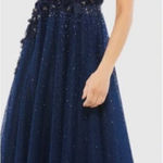 Mac Duggal  11152 Womens Floral Applique A-Line Evening Gown Photo 1