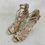 Vince Camuto Women's  Fantin Caged MultiStrap Stiletto Heel Sandals Size 9.5 Gold Photo 9