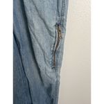 Free People  WE THE FREE DENIM JUMPSUIT COVERALL Long Sleeve Blue Zip Size 24 Photo 2