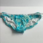 Nike retro teal floral design two piece bikini performance swimsuit, size 12 # Photo 2