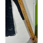 Maurice's Maurice Black Lace Sheer Women Tunic Top 3/4 Sleeve  Layering Boho Chic M Photo 4