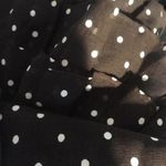 Vintage Brown White Polka Dot Ruffle Skirt Mr Mench Shirt Dress Med/Large Photo 3