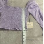 superdown Tanya Smocked Top Women's XS Lilac Long Puff Sleeve Square Neck NWT Photo 8