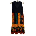 Vintage CAROLE LITTLE Dress Womens 4 Art to‎ Wear Hippie 90s Boho Artsy Festival Photo 3