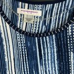 Allison Daley  Blue and White Patterned Short Sleeve Top Photo 4