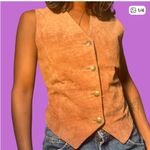 Bagatelle Margaret Godfrey  Vintage Suede Leather Western Vest Sz L Photo 12