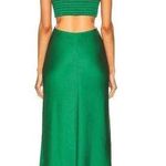 ALC Frank A.L.C. Blakely Cutout Satin Dress Spruce Green Photo 1