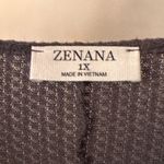 Zenana  Brushed Waffle V Neck Button Detail Sweater Charcoal Photo 3