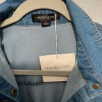 Haoduoyi  Women's Denim Maxi Dress Long Sleeve Collared Button Down Size M Photo 3