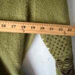 Soft Surroundings Soft Surroundings Women's M Olive Green Aztec Knit Sequin Duster Cardigan Photo 5