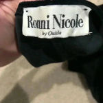 Ronni Nicole  Women's Long Black Velvet Dress Photo 3