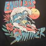 Trendy Graphic Crop Tops Gray Photo 1