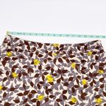 Boden Corduroy Pencil Skirt Brown Yellow Leaf Print Ruffled Hem Women's Size 8 Photo 6