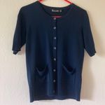 New York & Co. Navy Sweater Cardigan Photo 0