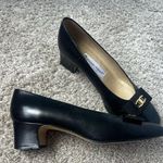 Etienne Aigner Vintage  Black Bow Kitten Heels Photo 1