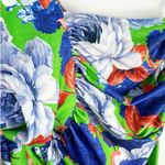 ZARA  Womens One Shoulder Bodysuit Green Blue Multicolor Flowers Small Photo 1