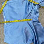 Vince  Textured Satin Wide‎ Leg Pants Blue L Photo 8