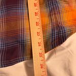 Woolrich  Women’s Plaid Button Up Flannel Shirt Orange Blue Medium Photo 4