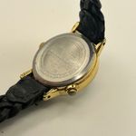 Acqua Indiglo Gold Black Leather Women’s Watch Working New Battery Photo 5