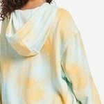 Adidas  NWT All Oversize Printed Full Zip Hoodie in Almost Blue/Hazy Orange Size Photo 1