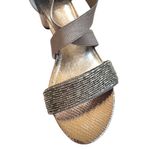 Adrianna Papell EUC Beaded Cross Strap Low Heel Sandals Size 8 Photo 2