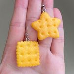 Handmade Kawaii harajuku y2k style biscuit earrings🩷 Photo 3