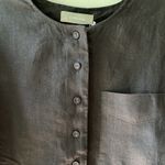 Everlane The Linen Popover Shirt in Black •Size 4 •NWT Photo 9