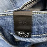 Vince  Mason Relaxed Rolled Women's Jeans Size 28 Blue Distressed Denim Photo 6