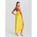 SER.O.YA Dalia Strapless Silk Maxi Dress Citric Womens Size Small Yellow Photo 3