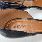 Coach Women's 10 Black Wynne Ankle Strap D'orsay Pump Heels Cone Heel Point Toe Photo 7