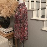 The Kooples Paisley Print Sheer Long Sleeve Blouse Size XS Photo 3