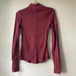 We The Free NWT Free People  JOJO Long Sleeve Mock Neck knit Top Size S Burgundy Photo 4
