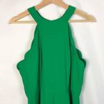 ee:some Boutique Eesome Shamrock Green Scallop Neck Wide Leg Jumpsuit S Photo 2