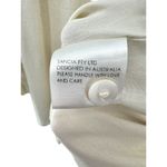 Sancia The Mayson Long Sleeve Mini Dress In Cream Size Medium Linen Blend White Photo 3