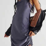 Free People  Intimately Slip Dress Day to Night Silk Ruched Cowl Neck Size Small Photo 0